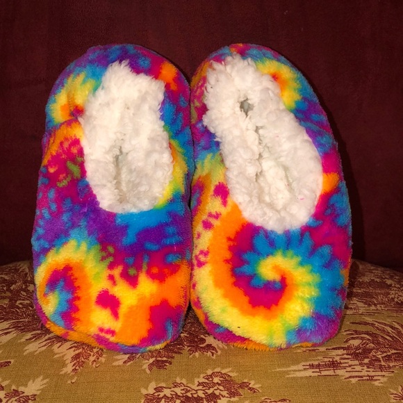 girls tie dye slippers